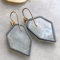 Geometric Aquamarine Earrings